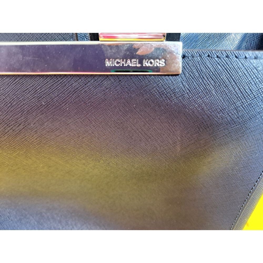 Michael Kors Satchel Top‎ Handle Handbag Navy Blue Designer Purse - Picture 2 of 12